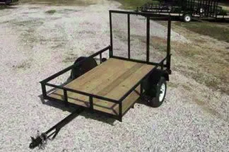 Black 8ft Single Axle Utility Trailer