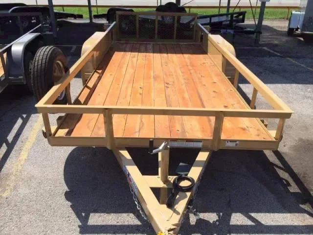 Tan 16ft Tandem 3500lb Axle Pipe Utility