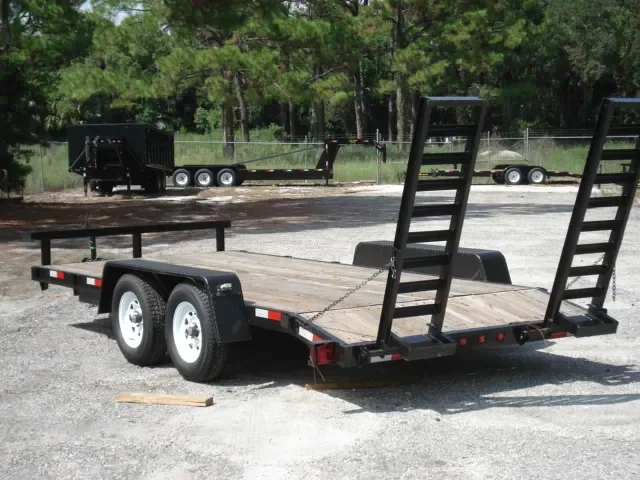 16ft Utility/ Equipment Trailer with Stand Up Ramps