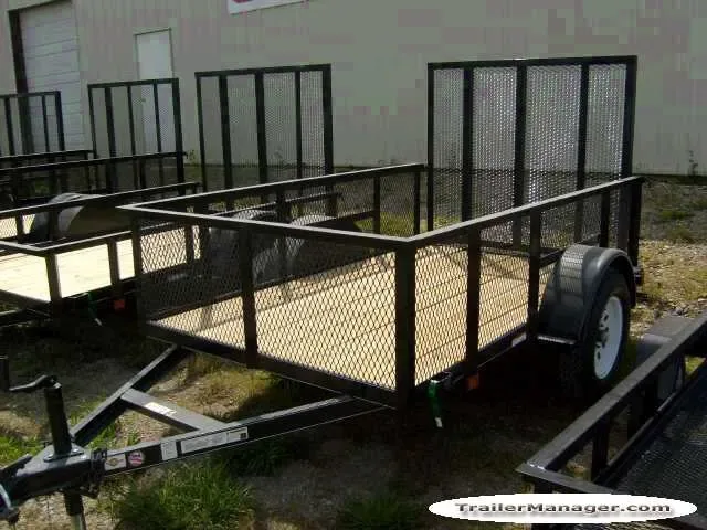 Tall Expanded Metal Sides 10ft Utility Trailer