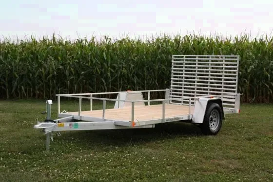 12ft ALUMINUM WOOD DECK UTILITY TRAILER
