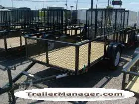 10ft Utility Trailer w/High Mesh Sides