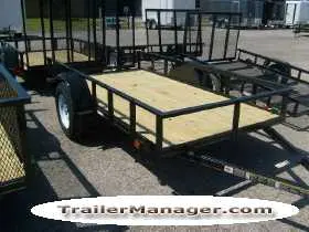 Utility Trailer Wood Deck 10ft Single 3500lb Axle