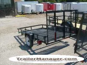 Mesh Floor 8ft Single Axle Utility Trailer
