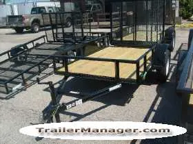 8ft Single 3500lb Axle Black Utility Trailer