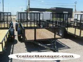 10ft Single 3500lb Axle Utility Trailer w/High Mesh Sides