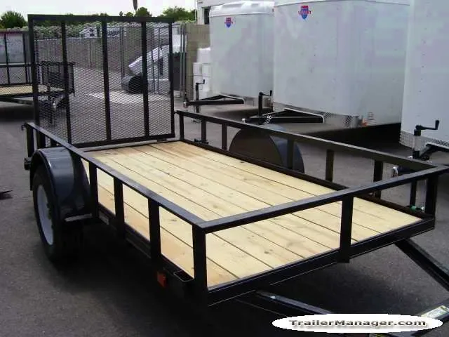 10ft SA Black Utility Trailer w/Rear Gate