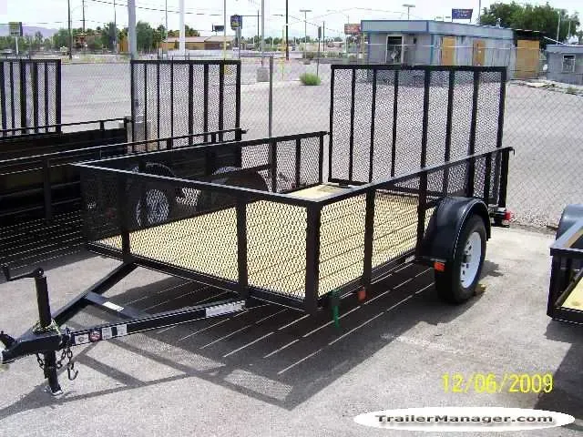 10ft  Single 3500lb Axle Black Utility Trailer
