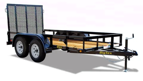 12ft Tandem 3500lb Axle Utility Wood Deck Trailer