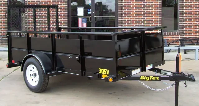12ft SA Black Utility Trailer w/Wood Floor
