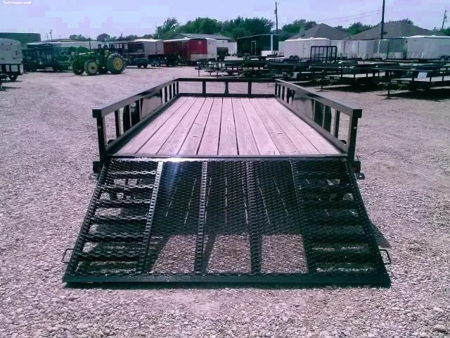 18ft Utility Trailer Tandem 5200lb Axle with Ramp