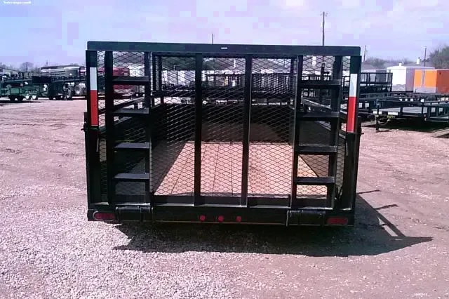 12 ft Landscape Trailer w/Lockable Weedeater Racks