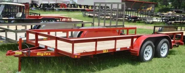 Red TA 16ft Utility Trailer w/Rear Ramp Gate