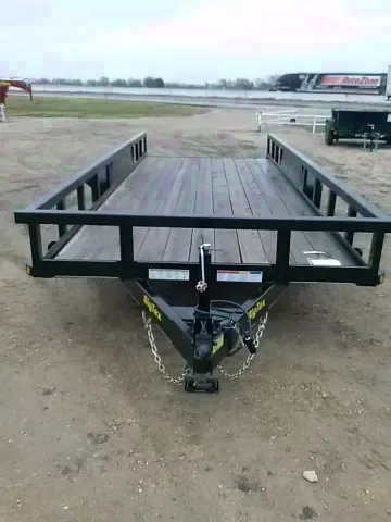 20ft Heavy Duty Pipe Utility Trailer w/Slide In Ramps