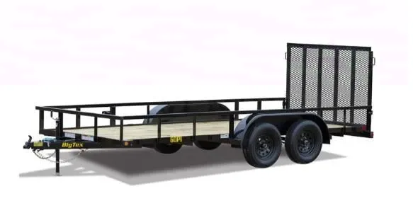 60PI-77" x 12 Tandem Axle Pipe Top Utility Trailer