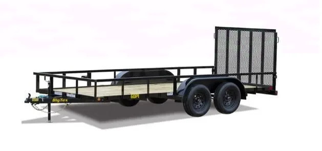Big Tex 60PI 77"x14 Tandem Axle Pipe Top Utility Trailer
