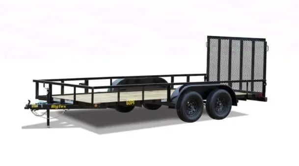 Big Tex 60PI 77" x 14 Tandem Axle Pipe Top Utility Trailer