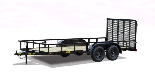 Big Tex 60PI 77" x 14 Tandem Axle Pipe Top Utility Trailer