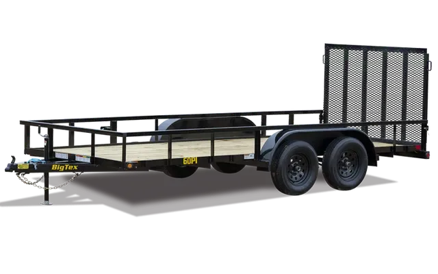 60PI-77" x 14 Tandem Axle Pipe Top Utility Trailer