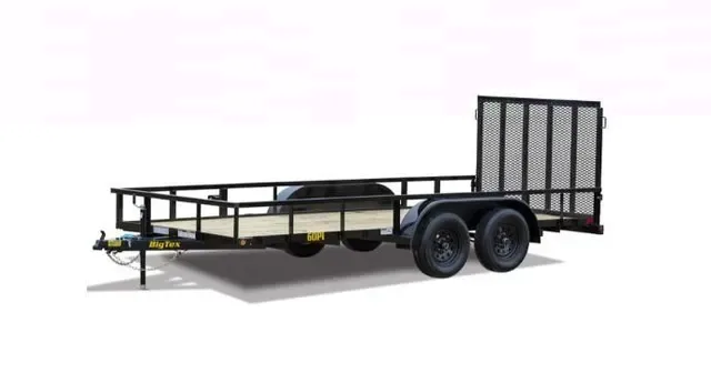 Big Tex 60PI 77" x 16 Tandem Axle Pipe Top Utility Trailer