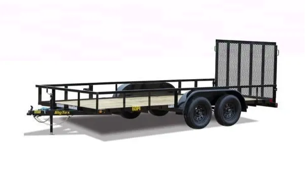 Big Tex  60PI 77" x 16 Tandem Axle Pipe Top Utility Trailer