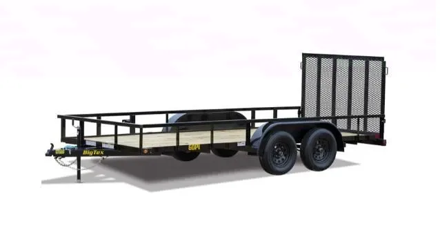 Big Tex 60PI 77" x 16 Tandem Axle Pipe Top Utility Trailer