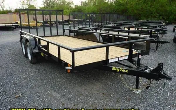 70PI- 14 Tandem Axle Pipe Top Utility Trailer