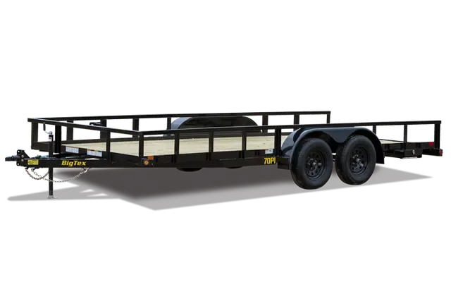 70PI-83" x 16 Tandem Axle Pipe Top Utility Trailer