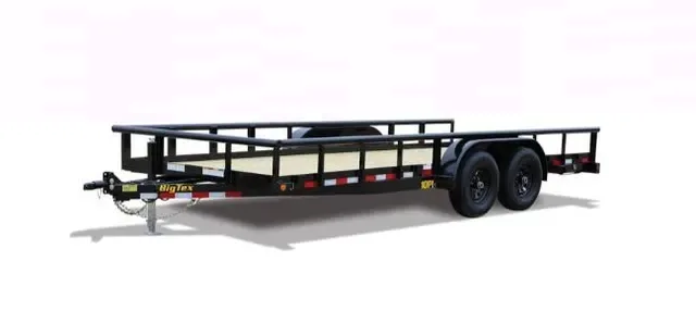 Big Tex 10PI 83" x 18 Pro Series Tandem Axle Pipe Top Utility Trailer