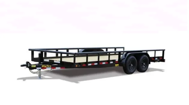 Big Tex 10PI 83" x 18 Pro Series Tandem Axle Pipe Top Utility Trailer