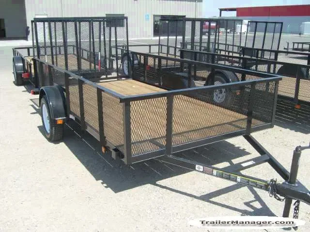 Black 12ft SA Utility Trailer w/Tall Sides