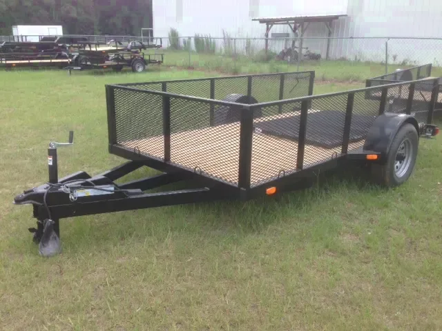 12ft Utility Trailer w/High Mesh Sides