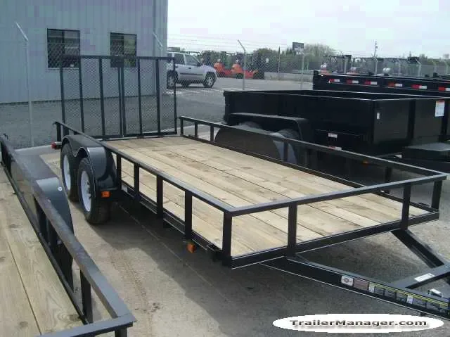 16ft Tandem Axle Utility Trailer w/Ramp Gate