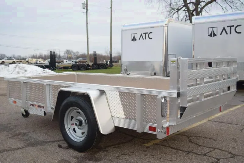 SPORT HAVEN 5x10 OPEN UTILITY TRAILER w/ BI-FOLD RAMP GATE & ATP SIDES