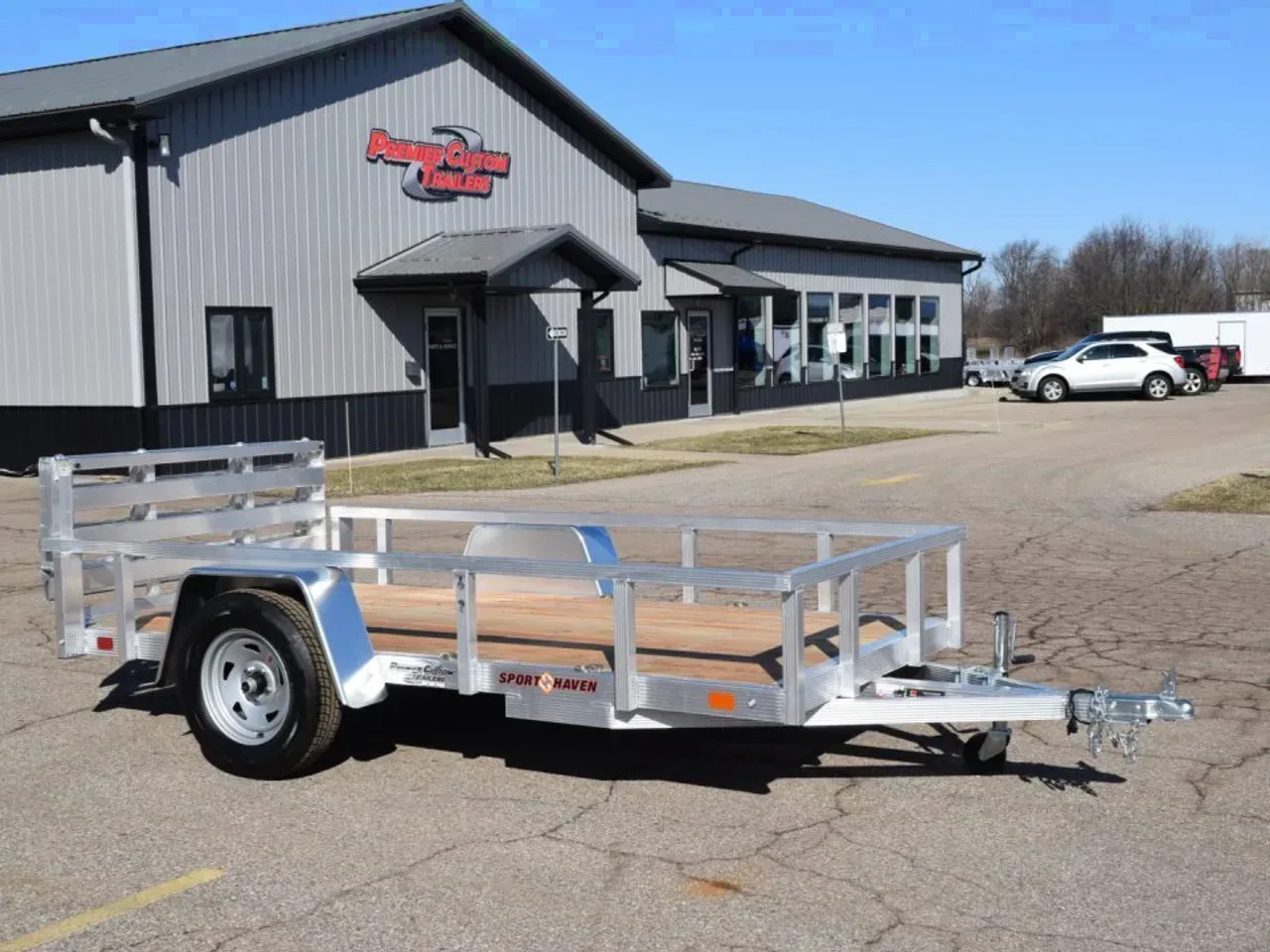 Sport Haven 5x10 Aluminum Utility Trailer W/ BI-FOLD RAMP GATE