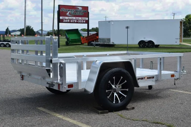 SPORT HAVEN 5x8 DELUXE SERIES UTILITY TRAILER w/ BI-FOLD RAMP GATE