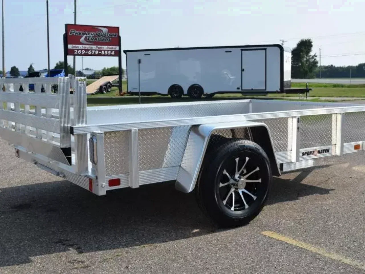 SPORT HAVEN 6x10 DELUXE SERIES UTILITY TRAILER w/ ATP SIDES AND BI-FOLD RAMP GATE