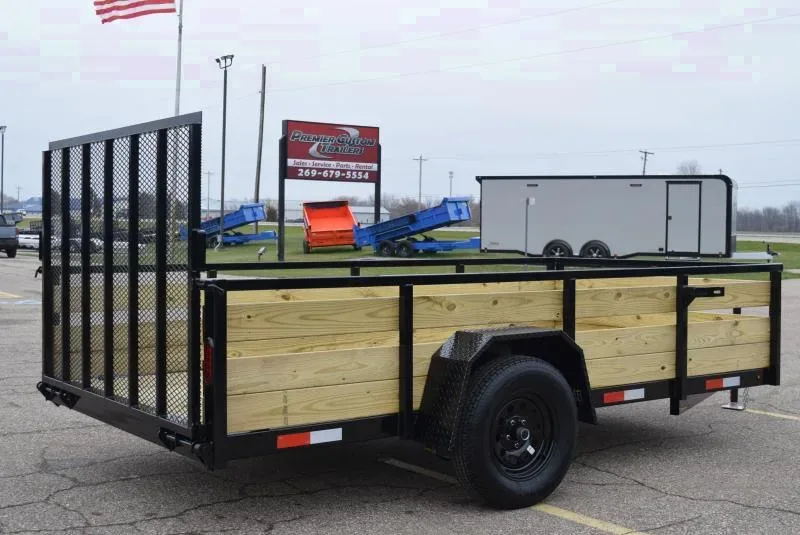 BND 6x12 UTILITY TRAILER w/ 3-BOARD SIDES