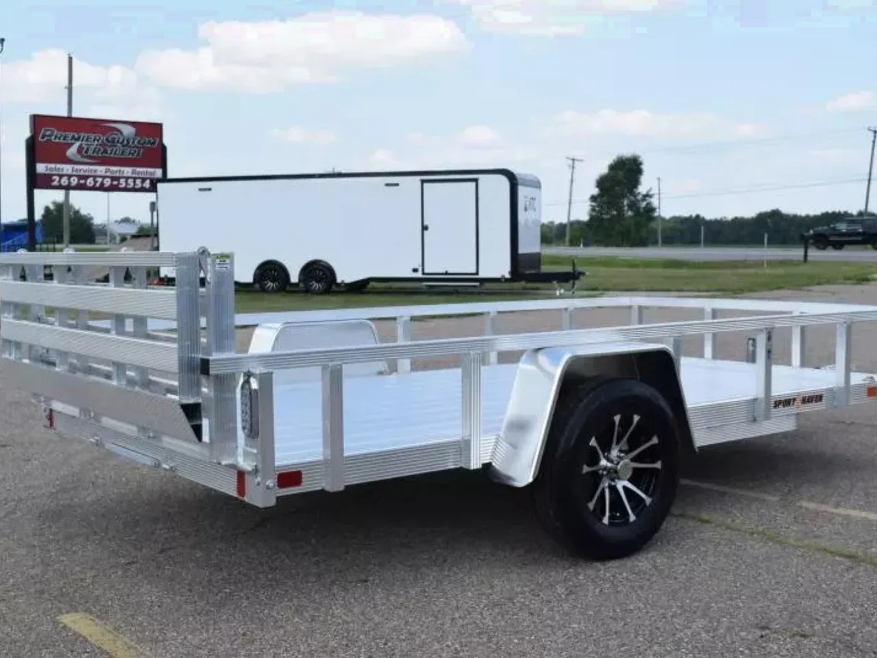 SPORT HAVEN 6x12 DELUXE SERIES UTILITY TRAILER w/ BI-FOLD RAMP GATE