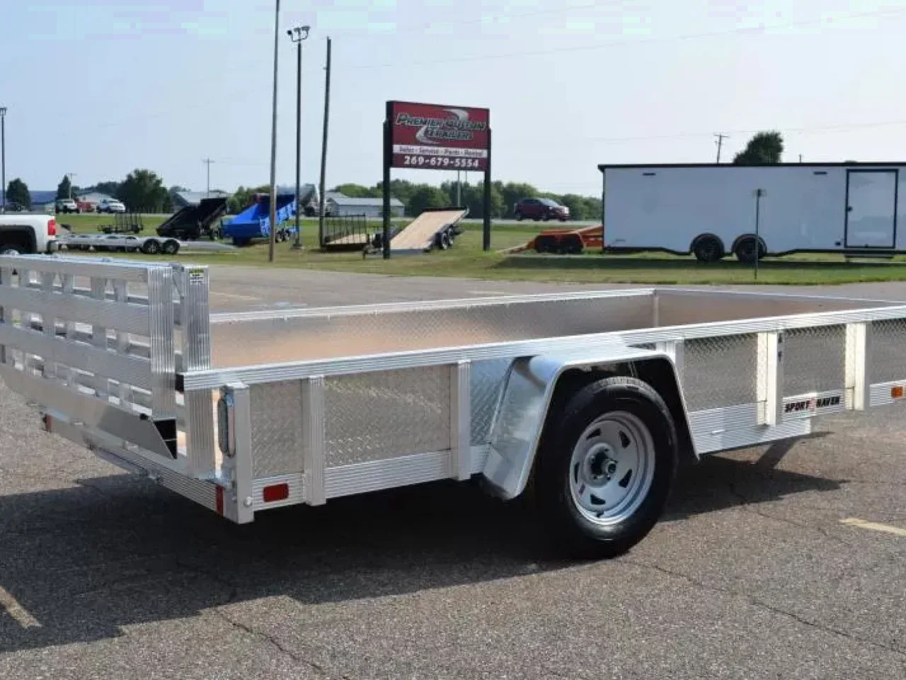 SPORT HAVEN 6x12 OPEN UTILITY TRAILER w/ ATP SIDES & BI-FOLD GATE
