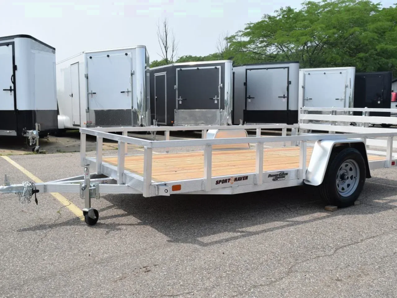 2026 Sport Haven 6x12 Aluminum Utility Trailer W/ BI-FOLD RAMP GATE