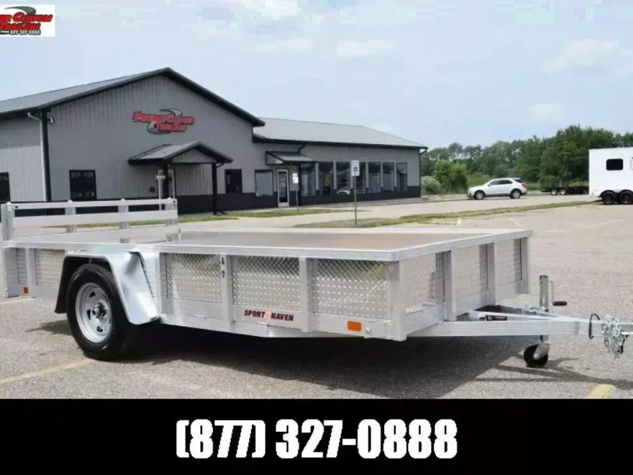 SPORT HAVEN 6x12 OPEN UTILITY TRAILER w/ ATP SIDES & BI-FOLD GATE