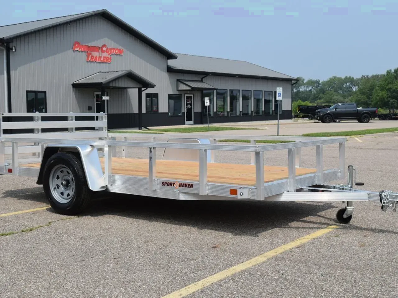 Sport Haven 6x12 Aluminum Utility Trailer W/ BI-FOLD RAMP GATE