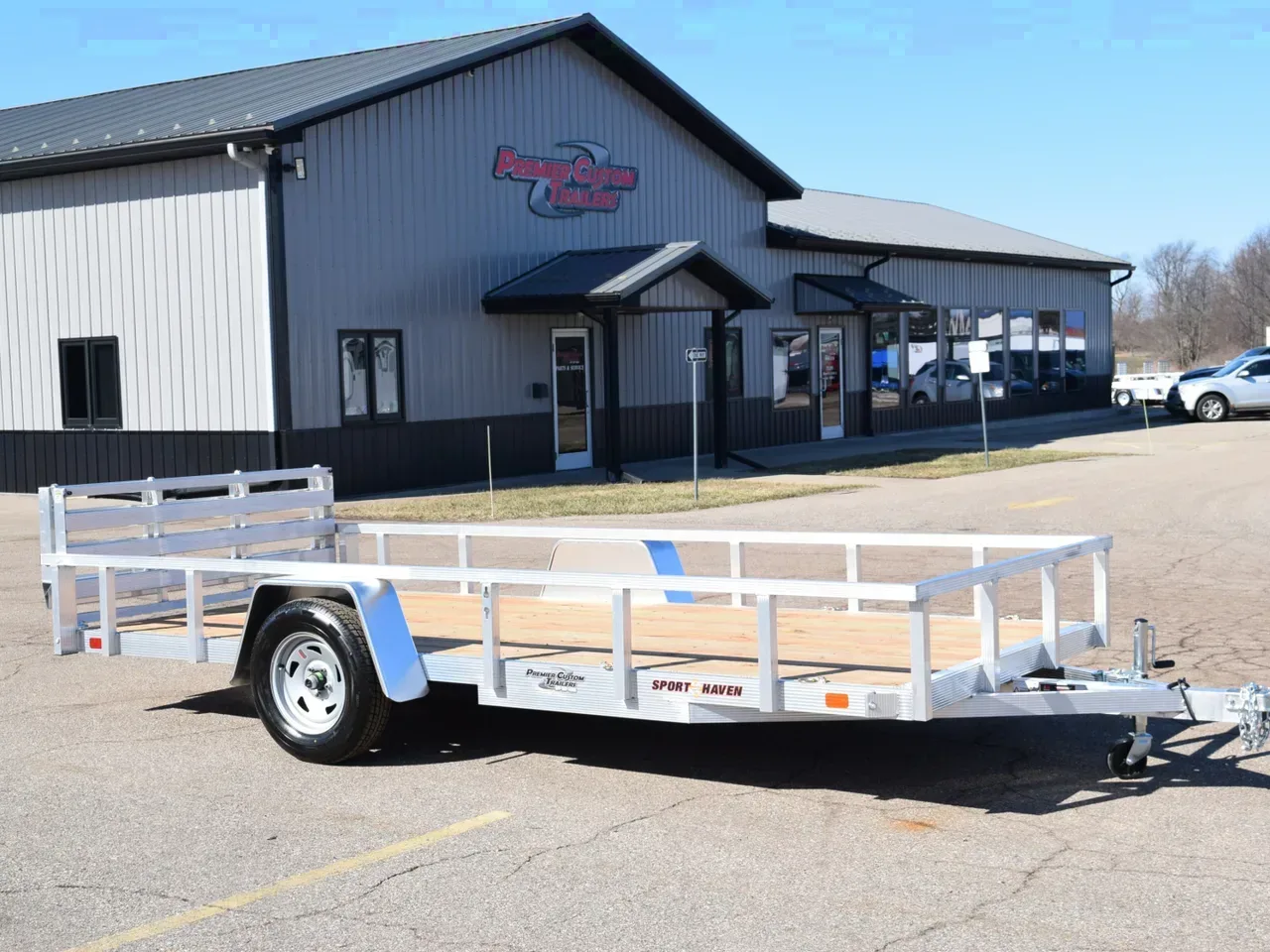 2026 Sport Haven 6x14 Aluminum Utility Trailer W/ BI-FOLD RAMP GATE