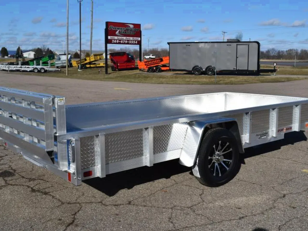 SPORT HAVEN 6x14 DELUXE SERIES UTILITY TRAILER w/ ATP SIDES AND BI-FOLD RAMP GATE