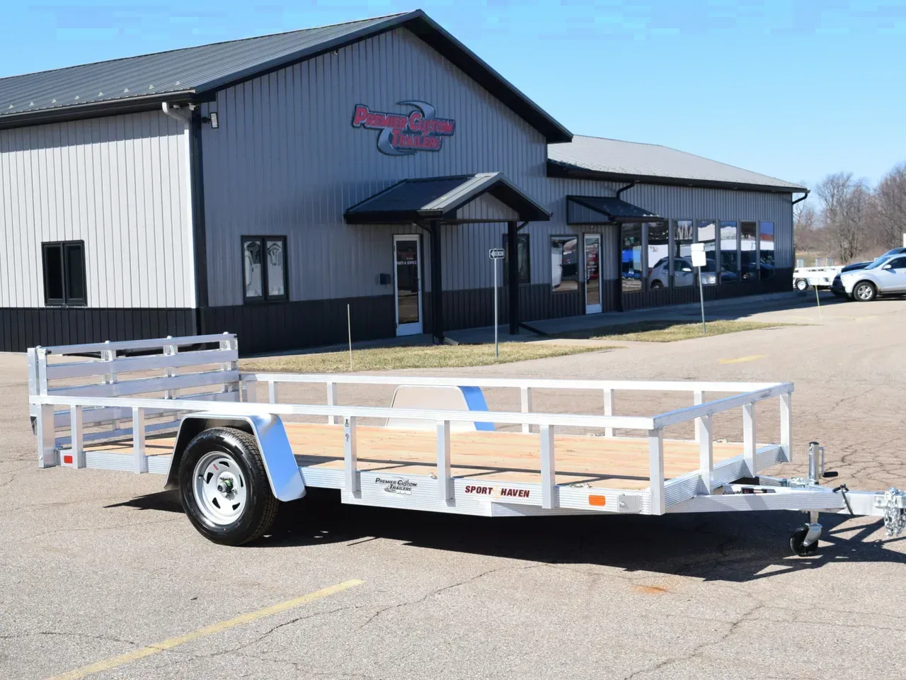 2026 Sport Haven 6x14 Aluminum Utility Trailer W/ BI-FOLD RAMP GATE