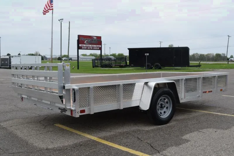 SPORT HAVEN 7x14 OPEN UTILITY TRAILER w/ ATP SIDES AND BI-FOLD RAMP GATE