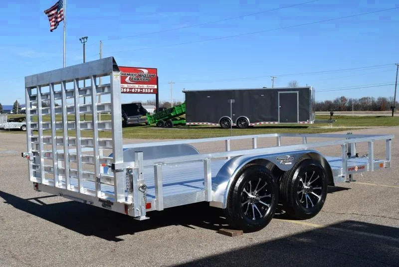 SPORT HAVEN 7x14 DELUXE OPEN UTILITY TRAILER w/ HD REAR RAMP GATE
