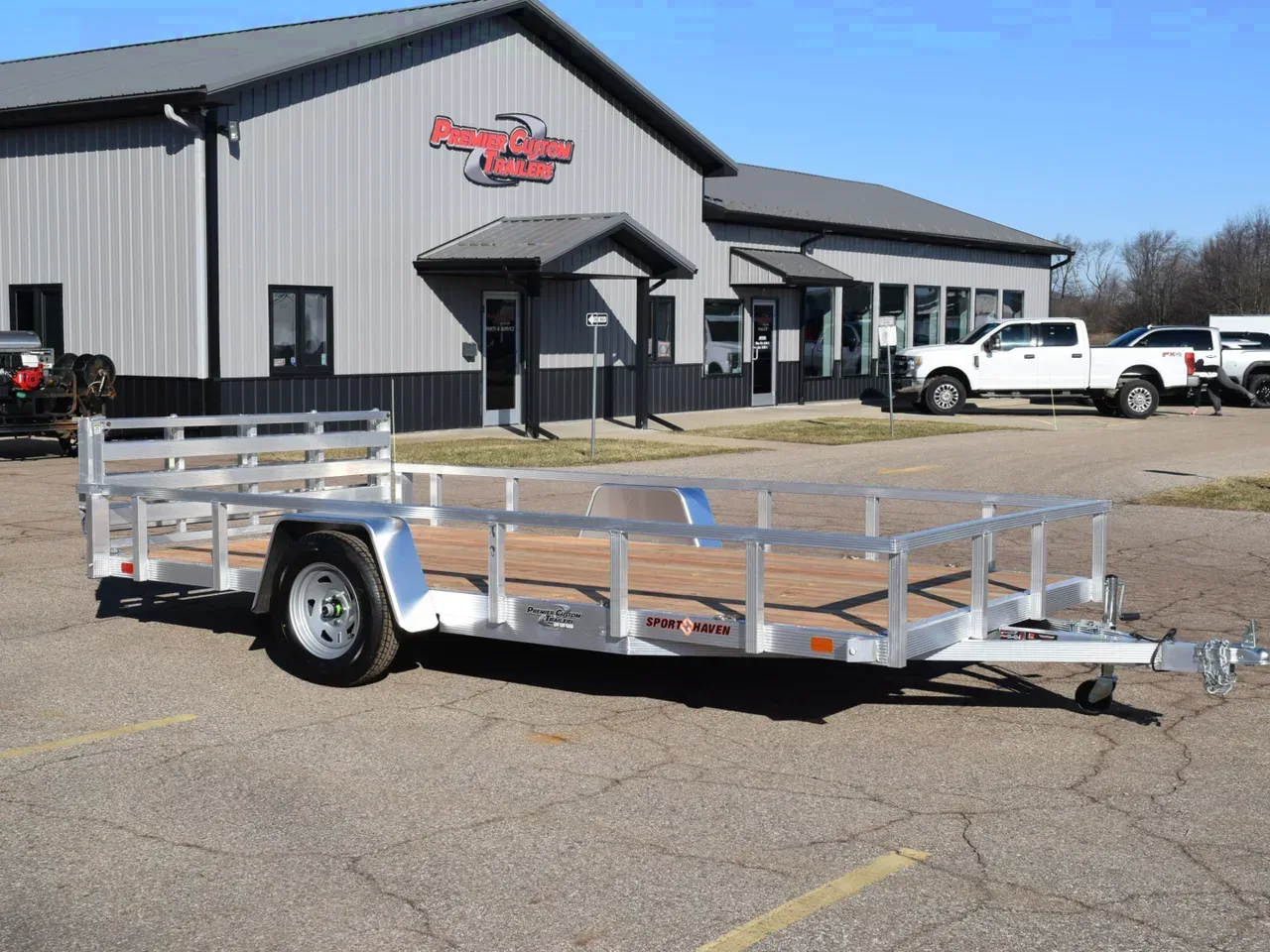 2026 Sport Haven 7x14 Aluminum Utility Trailer W/ BI-FOLD RAMP GATE