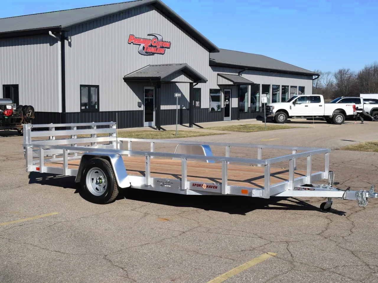 2026 Sport Haven 7x14 Aluminum Utility Trailer W/ BI-FOLD RAMP GATE
